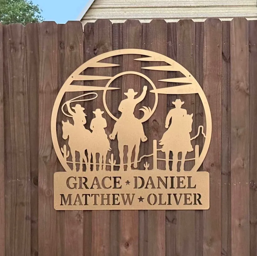 Family Name Custom Metal Sign